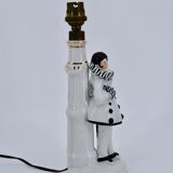 Old art deco ceramic lamp Pierrot 1930/40