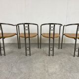 Post modern dining chairs and table, 1980s