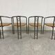 Post modern dining chairs and table, 1980s