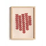 Collection de 4 peintures acryliques sur papier signées Eawy