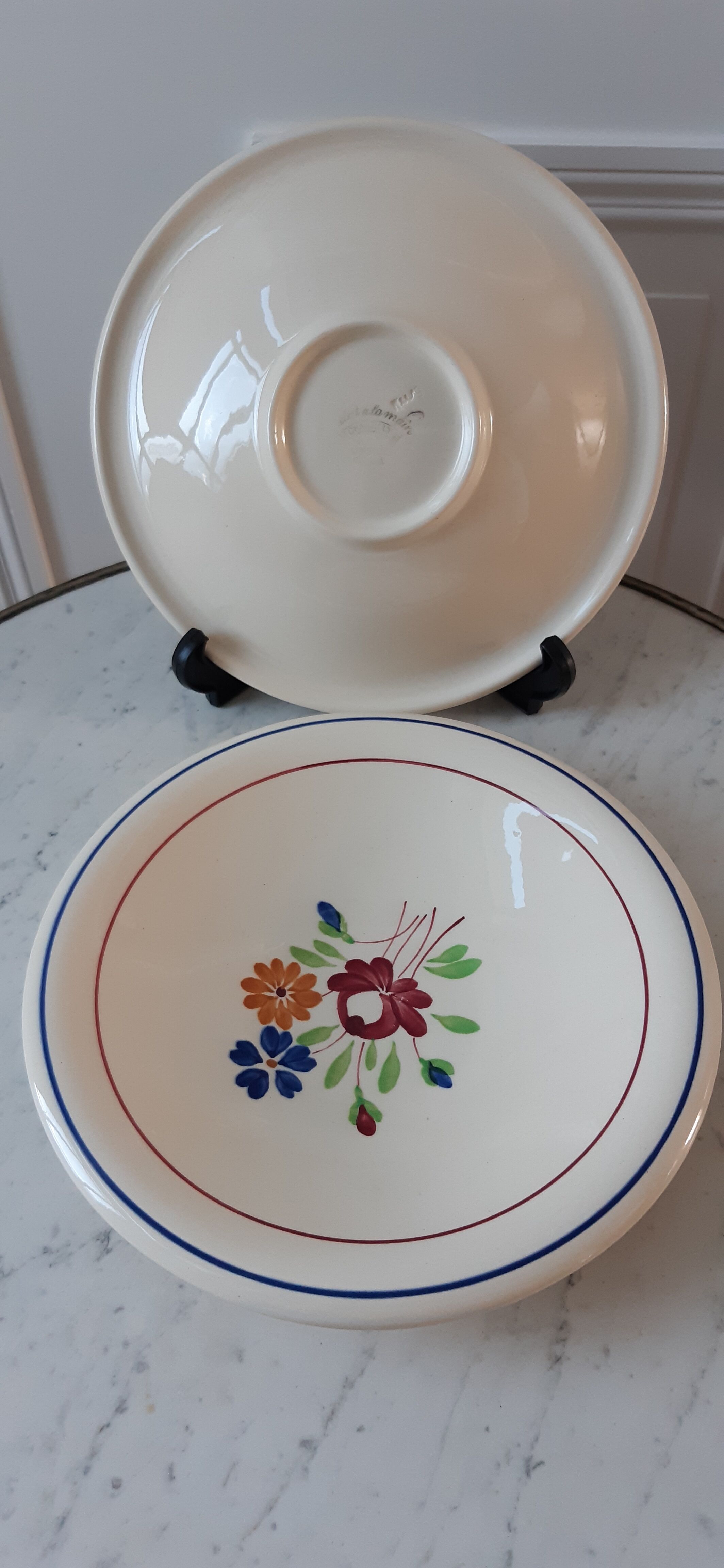 Duo of small dishes Luneville model Chantilly