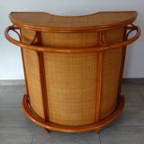 Vintage 70s rattan bar
