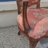 Paire de fauteuils cabriolets de style louis xv