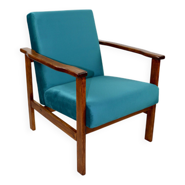 Armchair like 'Lis', 1970s blue turquoise - 2 pieces available