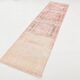 Tapis de couloir vintage turc rouge pâle et rose 3x10, 83x313 cm