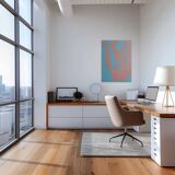 Minimalist figurative painting on stretched canvas by bODASCA