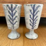 2 mazagrans or ceramic vases Gustave Reynaud Vallauris