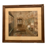 Tableau aquarelle époque Art Déco