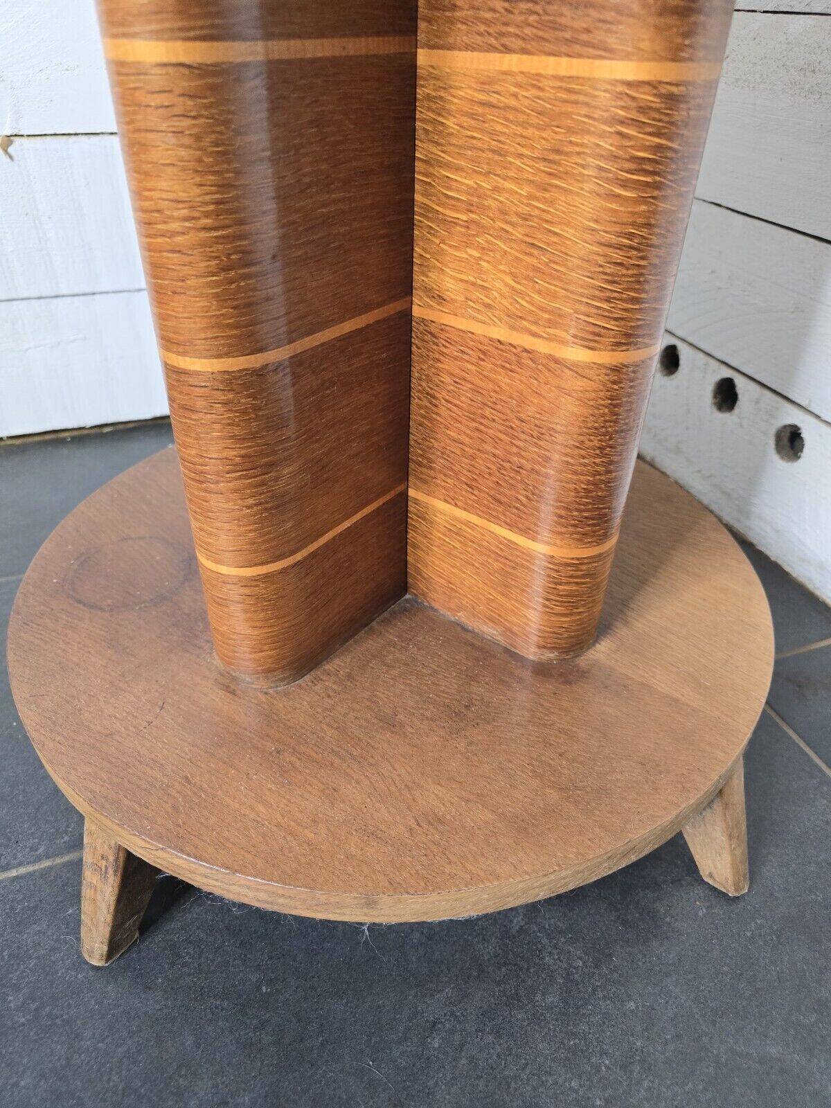vintage marquetry pedestal table