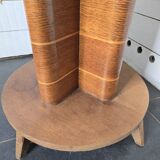 vintage marquetry pedestal table