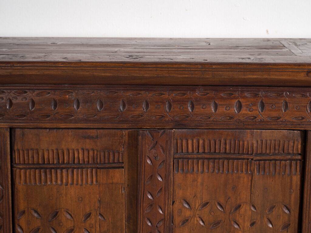 Antique carved pine wood buffet – Xinjiang, circa 1900
