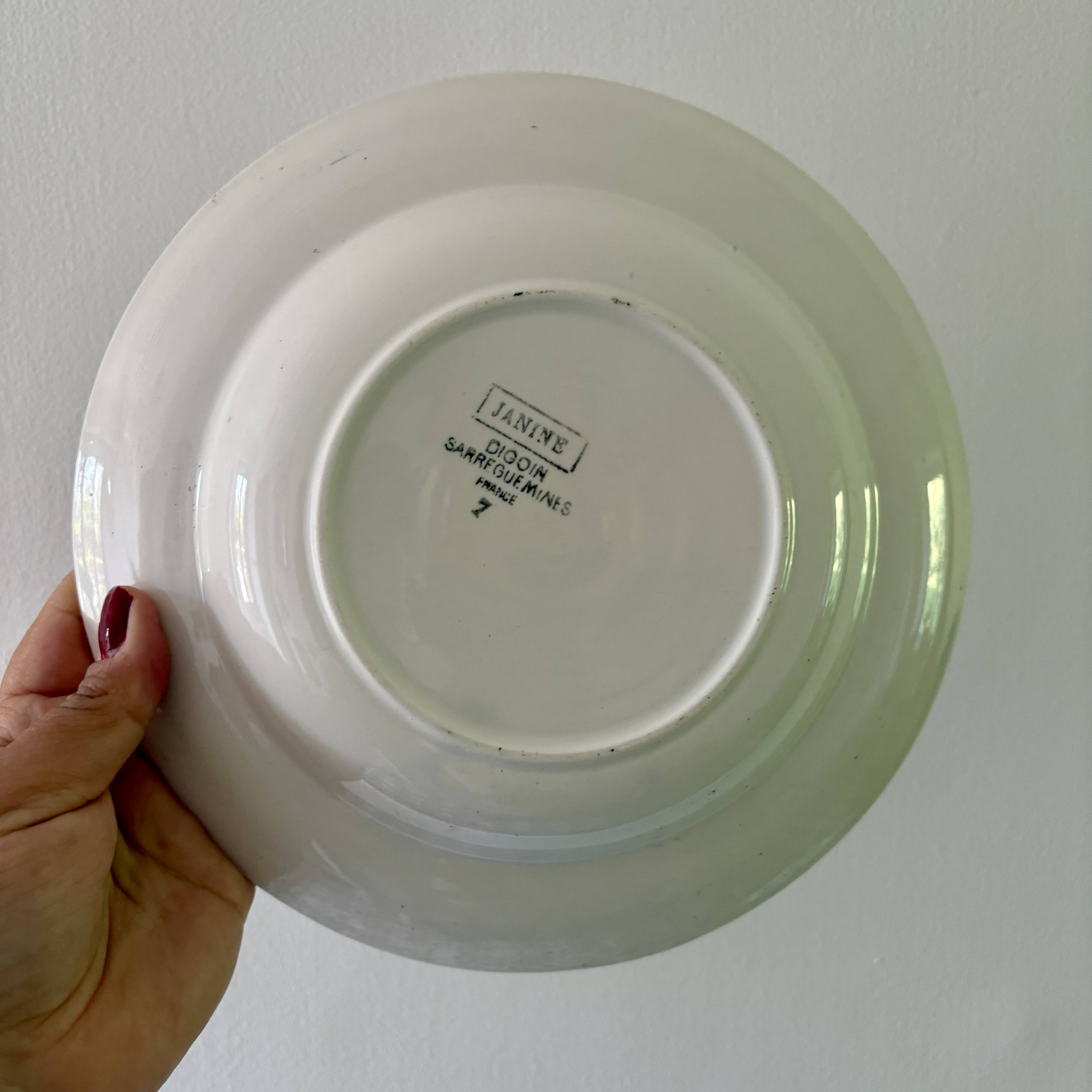 Set of 8 mismatched vintage soup plates