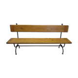 Banc en chêne et fer forgé
