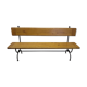 Oak and wrought iron bench