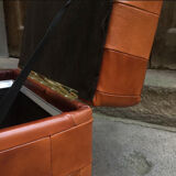 Leather pouf-chest