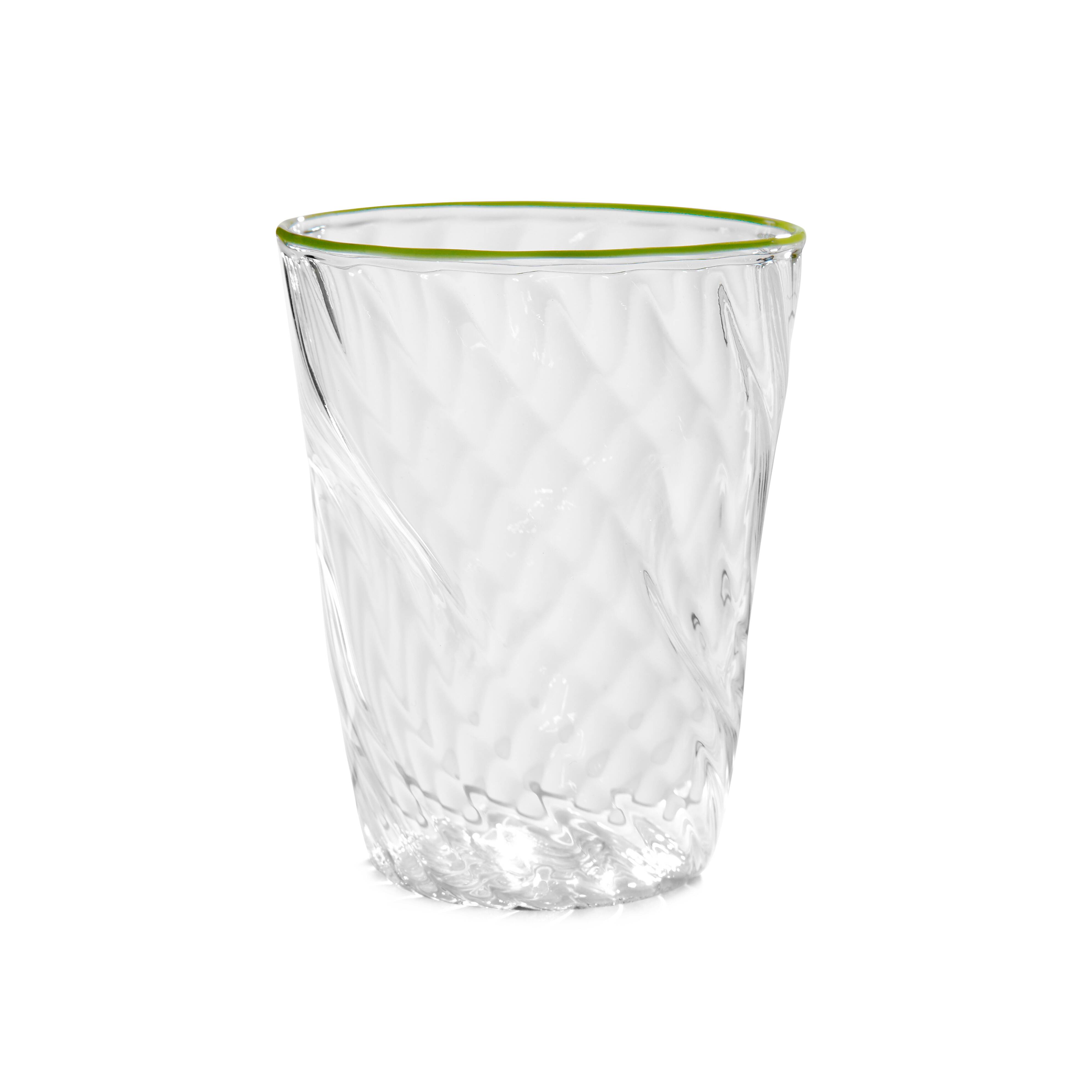 Handblown Venetian Tumbler Glass in Green