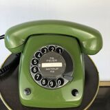 Green phone with vintage dial from the 70s