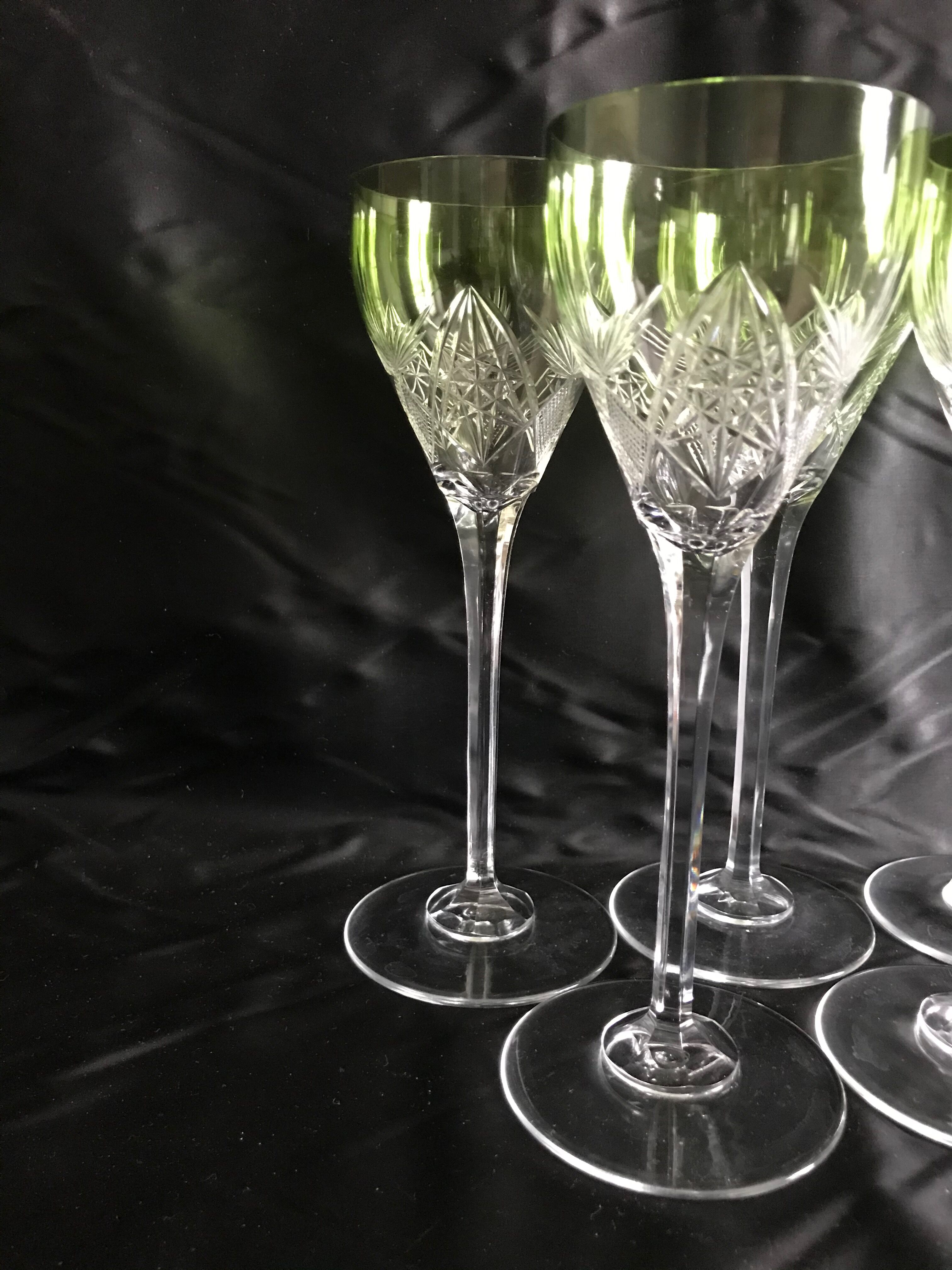 Roemer wine glasses in crystal