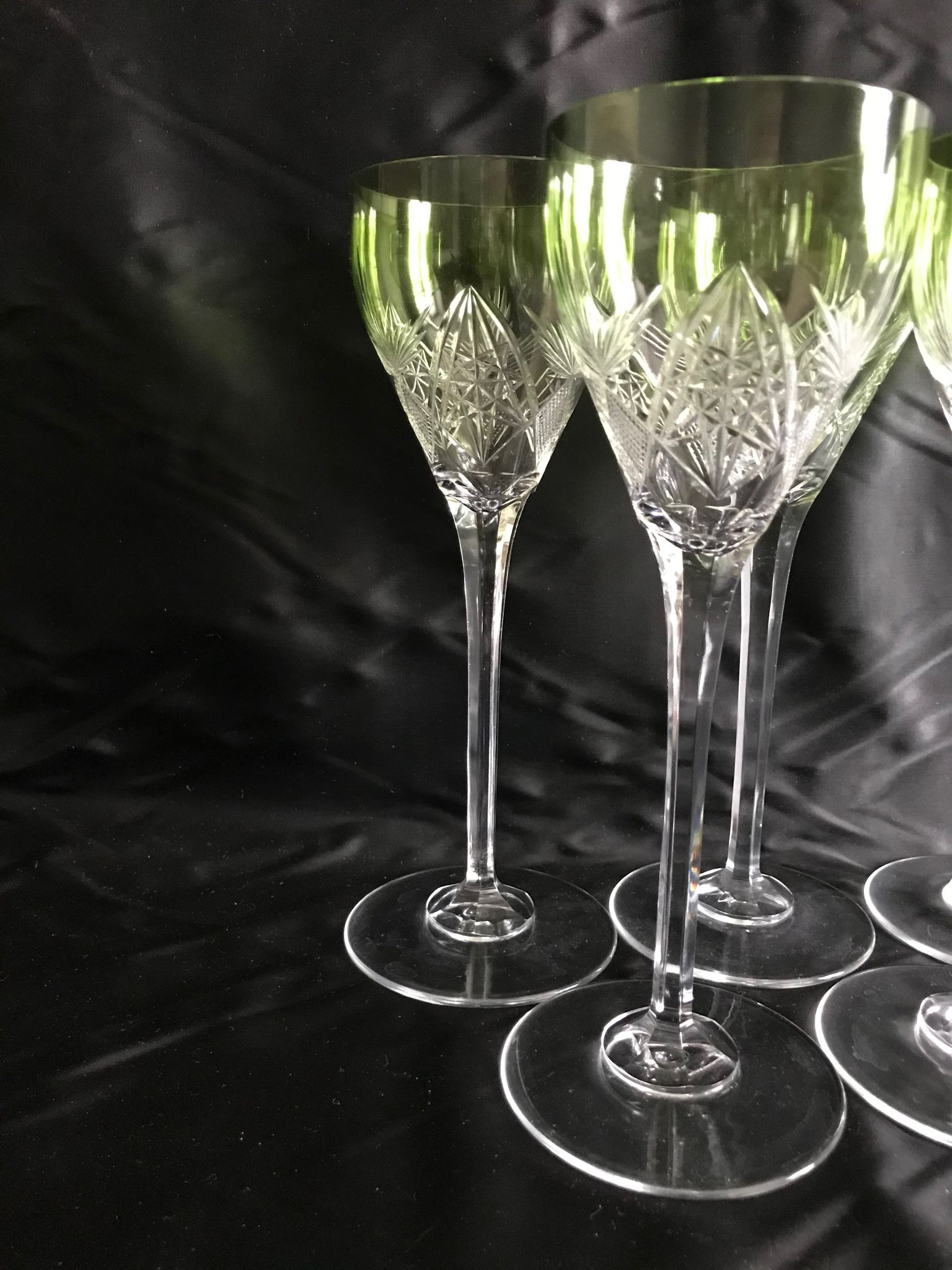 Lot de 5 verres à vin Roemer en cristal