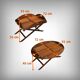 Table de majordome pliante en acajou – 1940