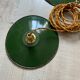 Green and white enamelled sheet metal suspension