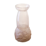 Art deco vase in molded pressed glass