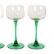 Set of 4 Vintage Luminarc Alsace Wine Glasses Narrow Green Stems