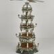 19th century handmade Christmas pyramid – rare and beautiful German folk art piece