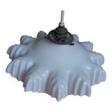 Opaline pendant light with claw and ceiling rose