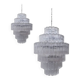 Paire de lustres contemporains en verre de Murano