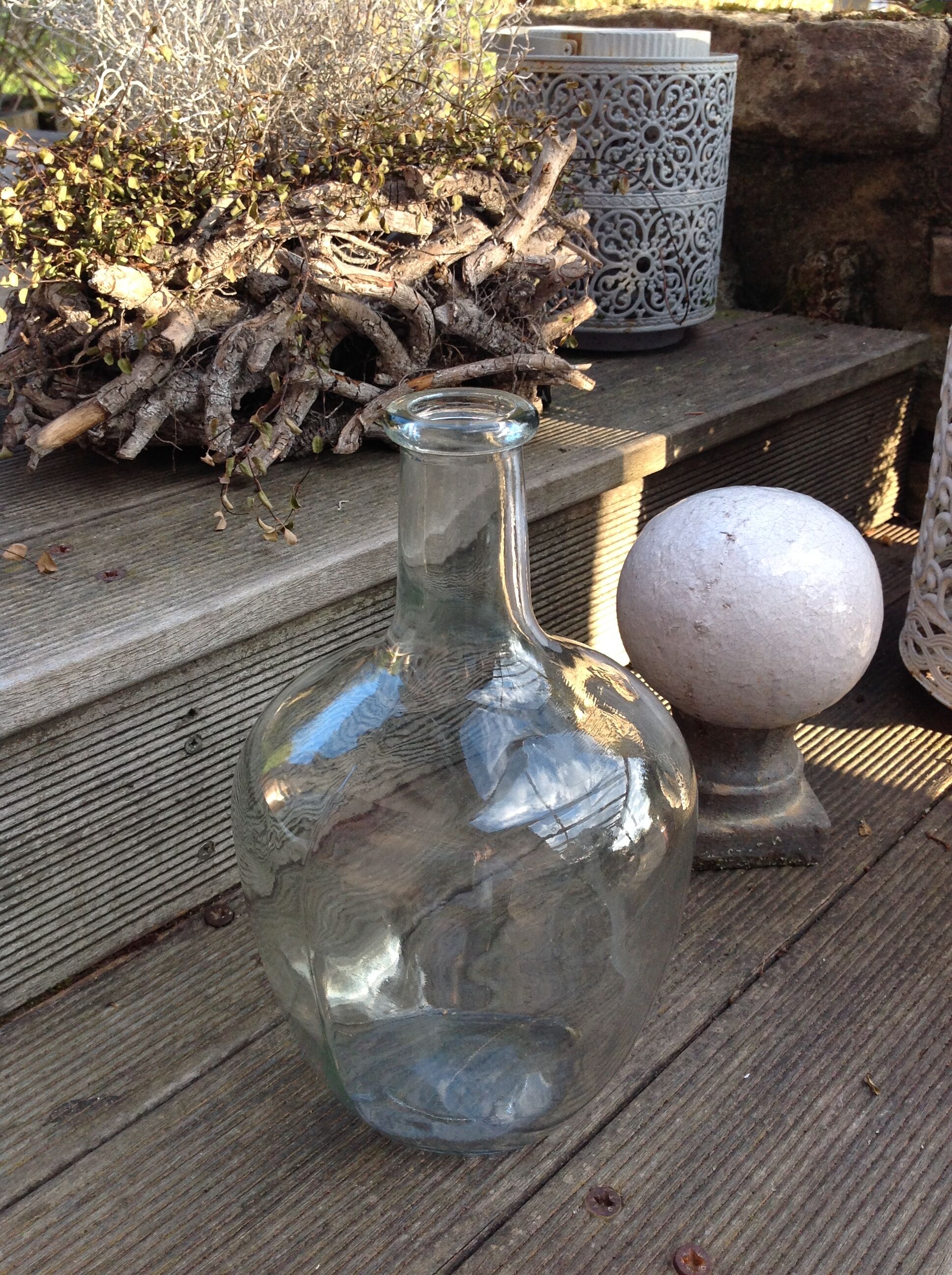 Transparent demijohn