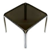 Vintage 70s coffee table - Chrome & smoked glass