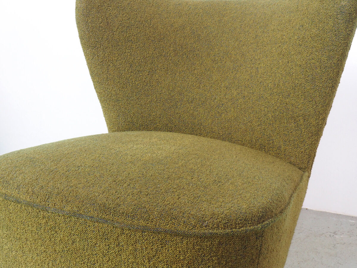 Paire de fauteuils cocktail verts des années 1950