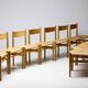 CH36 dining chair, matched, in soap-treated oak by Hans J. Wegner for Carl Hansen.