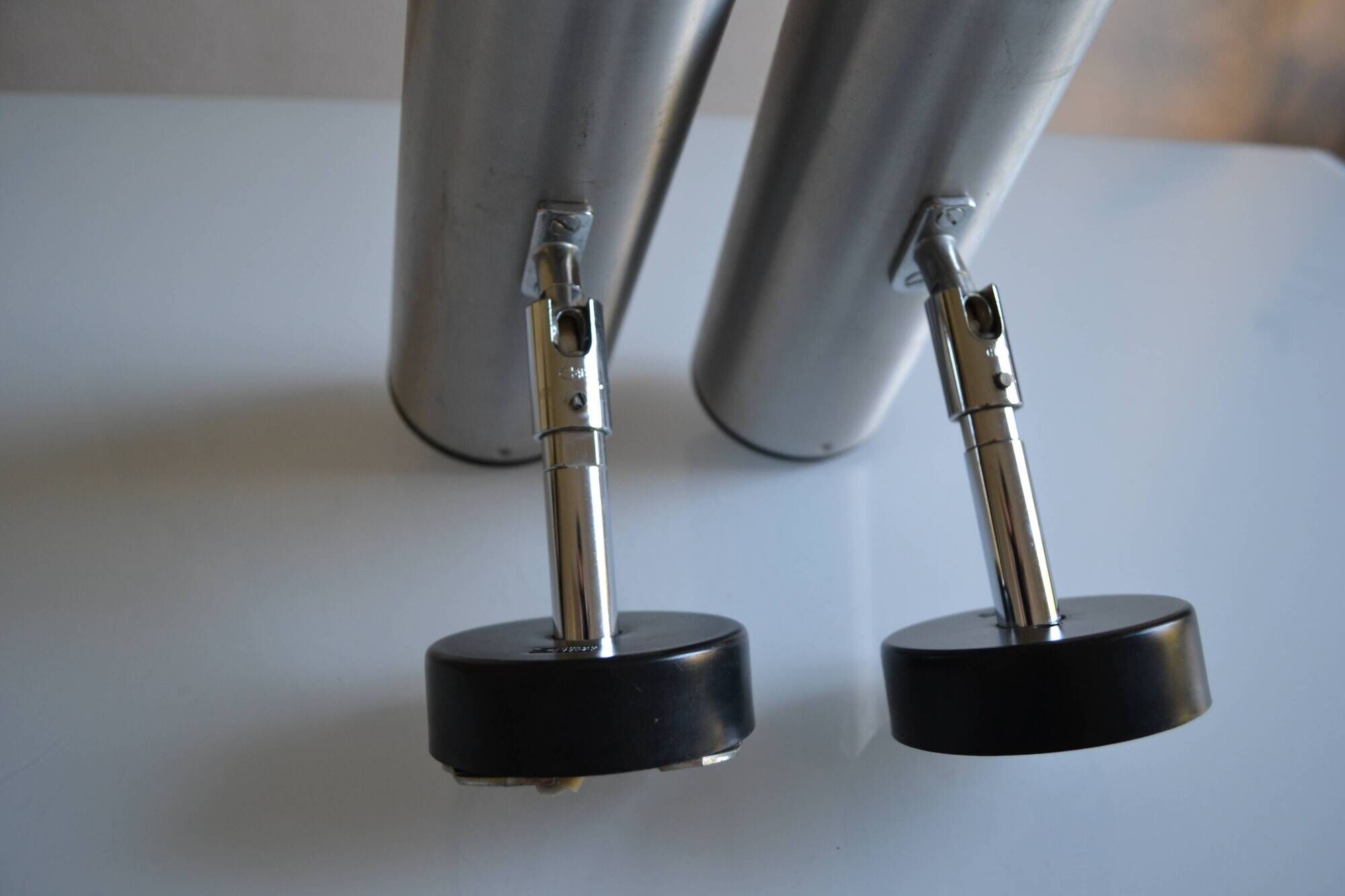 Staff leuchten pair of 1960s pipe wall lights