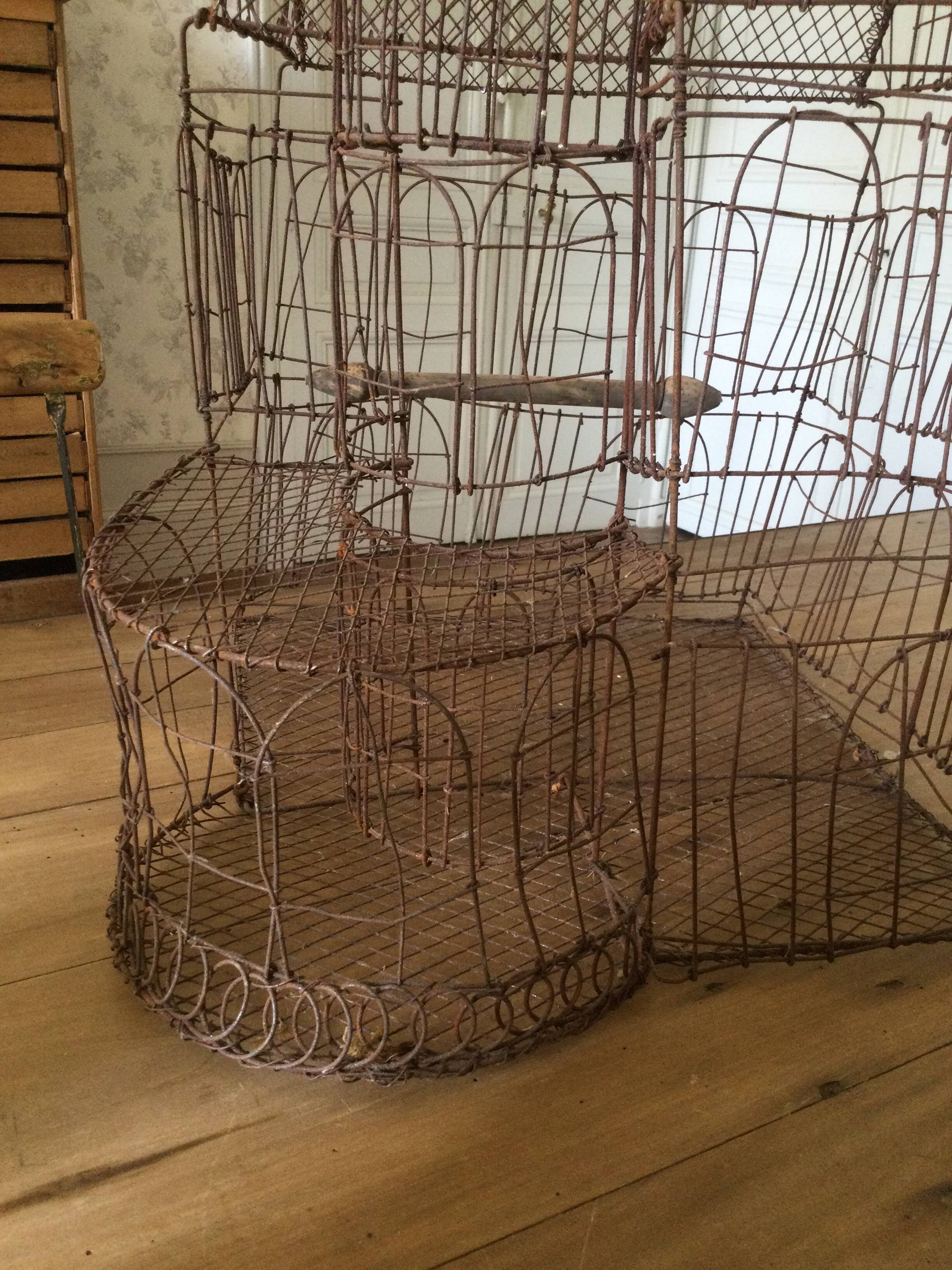 Handmade wire birdcage