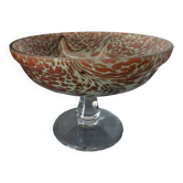 Coupe à fruit verre clichy pâte de verre soufllé