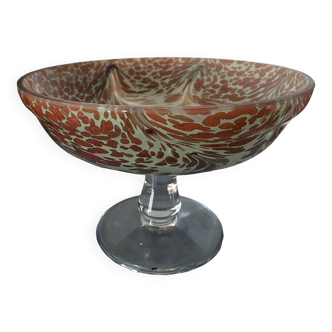Fruit bowl in clichy blown glass paste