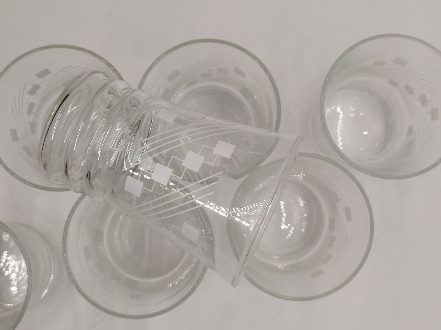 Lot de 7 verres vintage années 50
