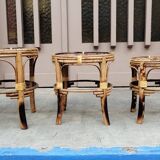 Tables gigognes en bambou x3