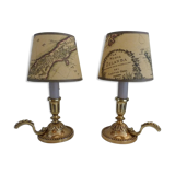 Pair of candlestick lamps