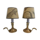 Paire de lampes bougeoirs