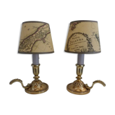 Pair of candlestick lamps