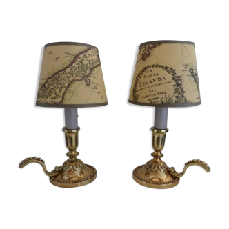 Pair of candlestick lamps
