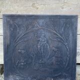 Old fireplace plate poseidon