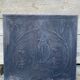 Old fireplace plate poseidon