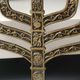 Old Large Menorah/Jewish/Hebrew Candlestick with 7 lights. Signed "Israel". 1950s. Size 23 x 24 cm