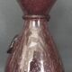 Carafe bottle in purple bubble blown glass Biot 20th century