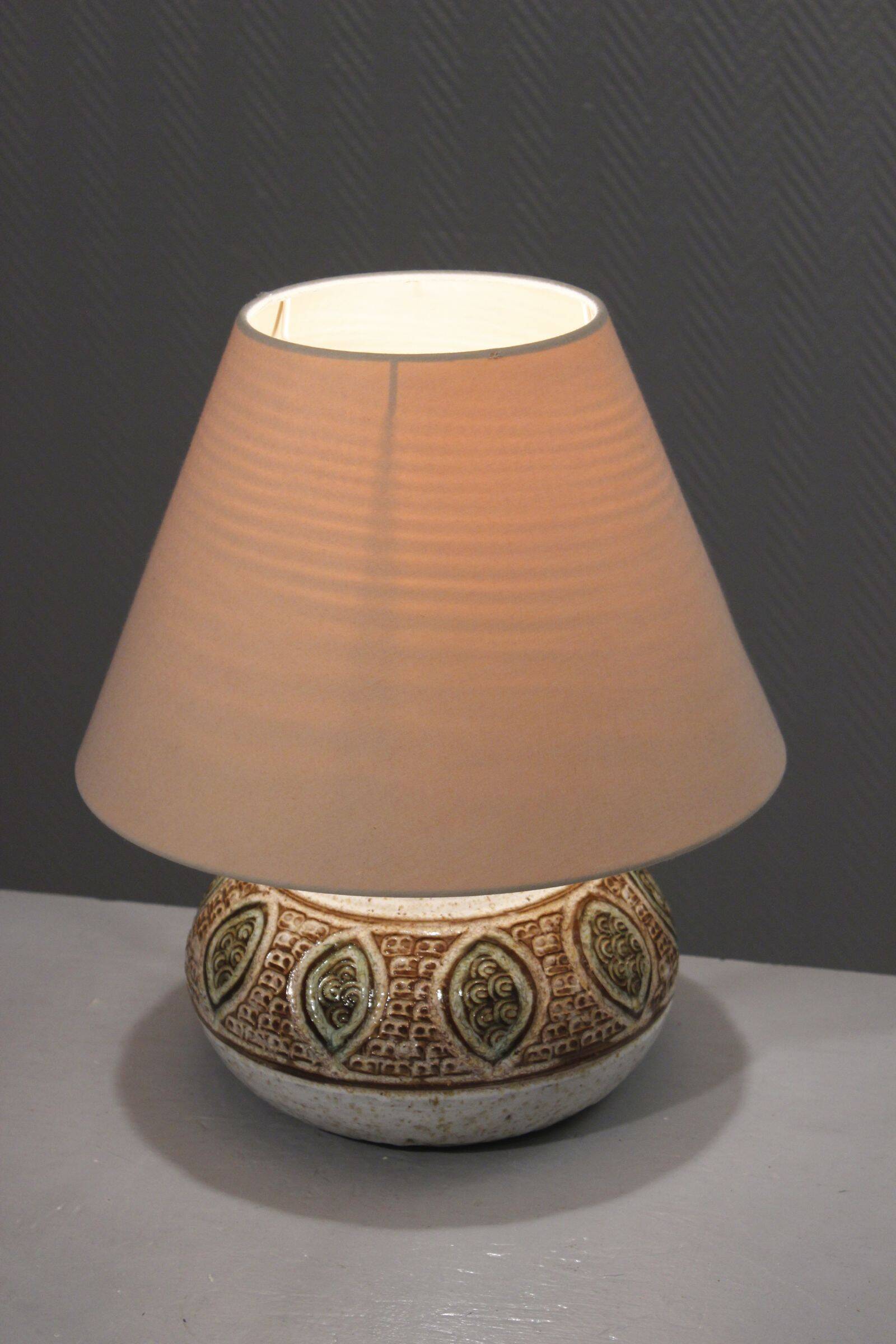Marcel Giraud in Vallauris large stamped decorative lamp base 1960s