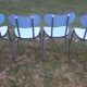4 chaises vintages en formica bleues